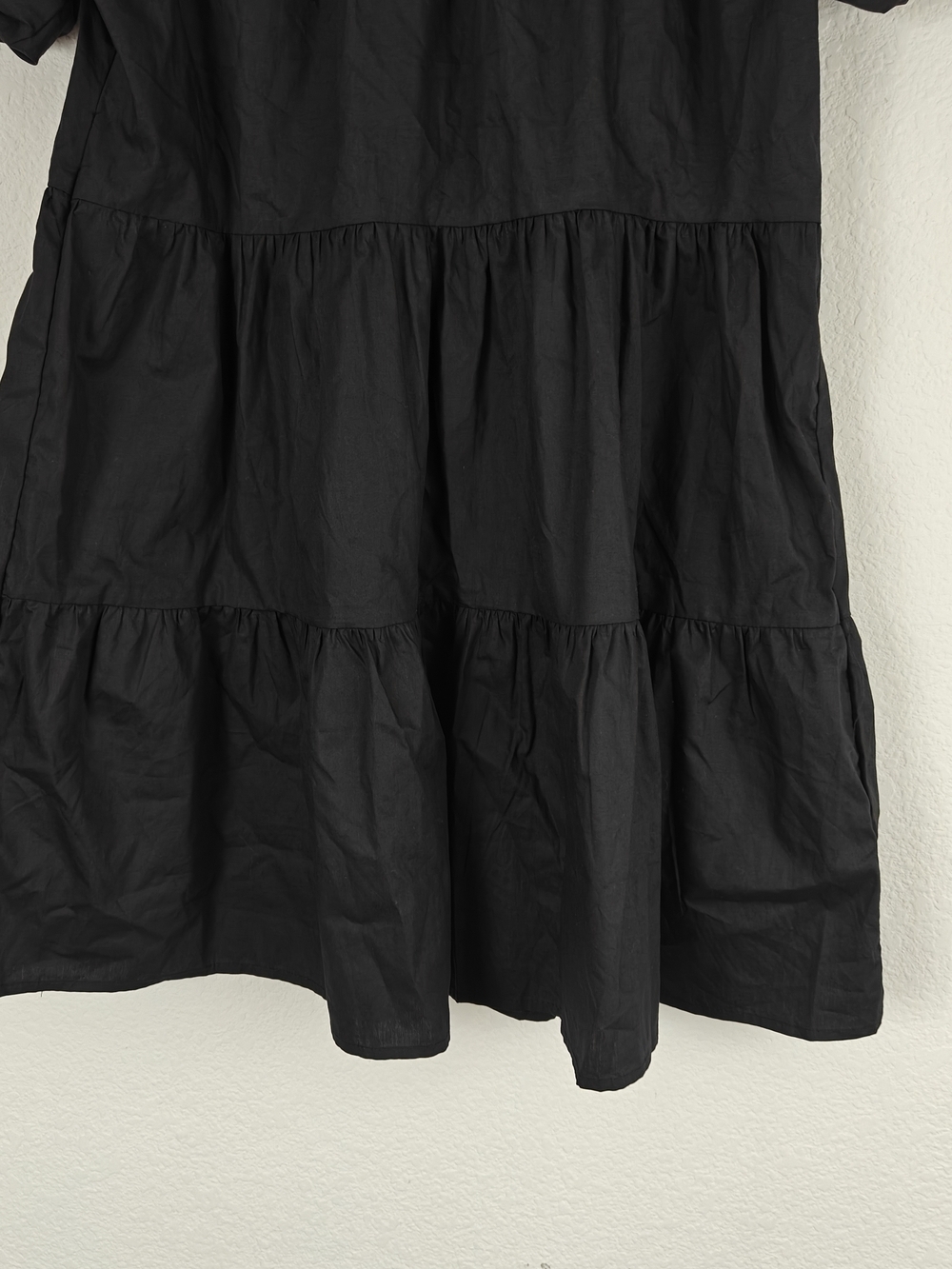 Lula the Label Black Sequin Football Shirt Dress Game Day Glam Puff Sleeve Mini - Picture 14 of 16